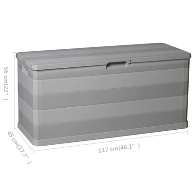 Dealsmate  Garden Storage Box Grey 117x45x56 cm