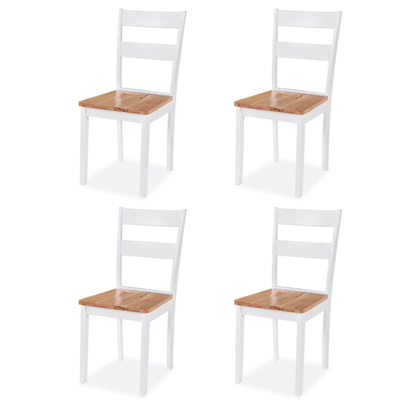 Dealsmate  Dining Set 5 Pieces MDF and Rubberwood White