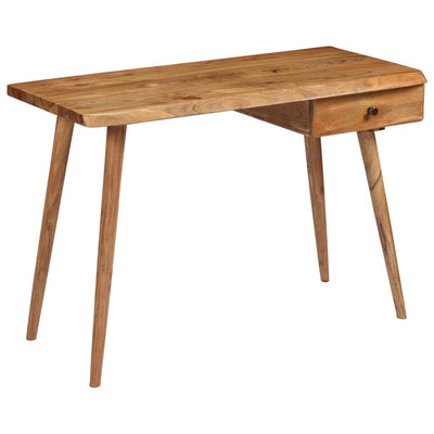 Dealsmate  Writing Table Solid Acacia Wood 110x50x76 cm