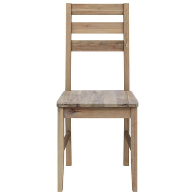 Dealsmate  Dining Chairs 4 pcs Solid Acacia Wood