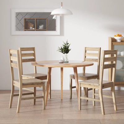 Dealsmate  Dining Chairs 4 pcs Solid Acacia Wood