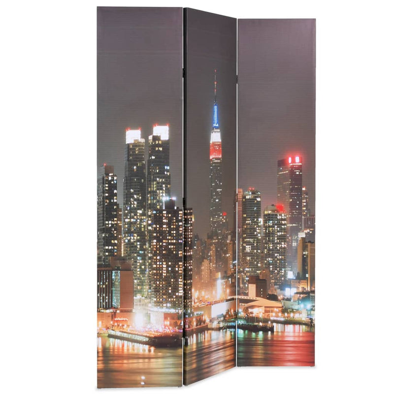 Dealsmate  Folding Room Divider 120x180 cm New York by Night