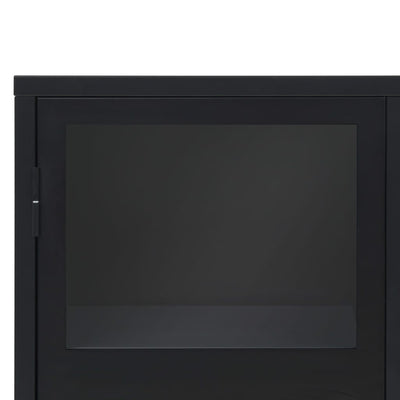Dealsmate  Sideboard Metal Industrial Style 120x35x70 cm Black