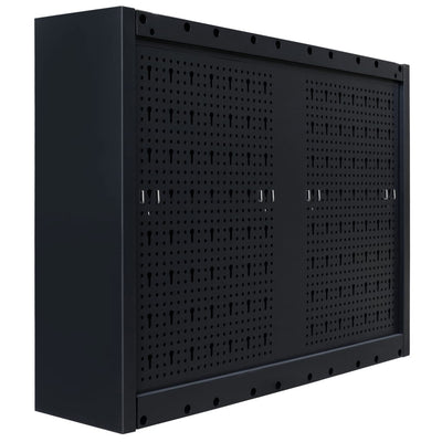 Dealsmate  Wall Mounted Tool Cabinet Industrial Metal 80x19x60 cm Black