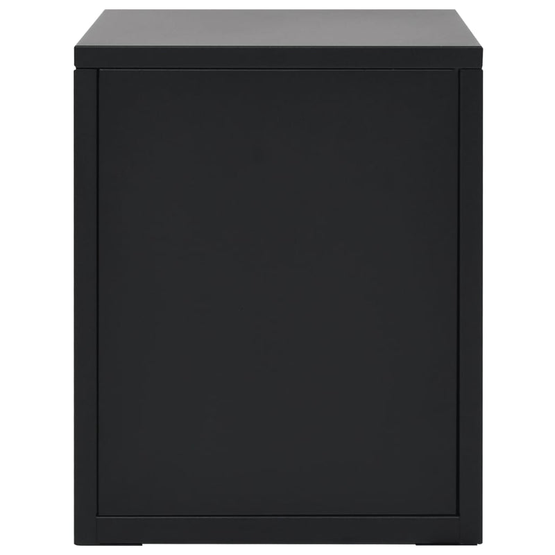 Dealsmate  Filing Cabinet with 5 Drawers Metal 28x35x35 cm Black
