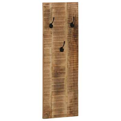 Dealsmate  Wall-mounted Coat Racks 2 pcs Solid Mango Wood 36x110x3 cm