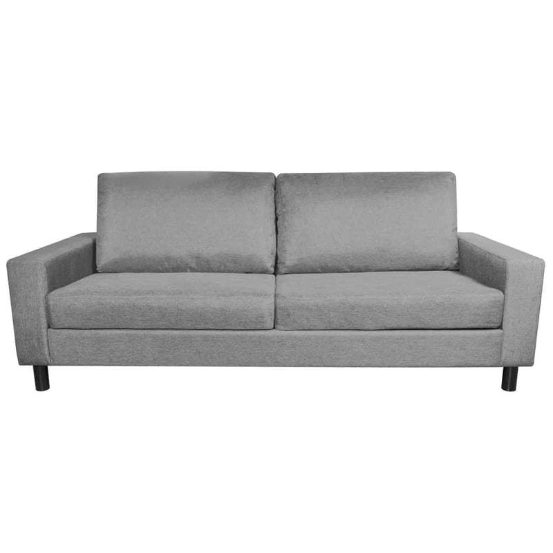 Dealsmate  5-Person Sofa Set 2 Pieces Light Grey Fabric