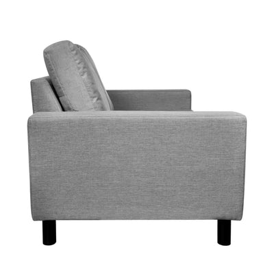 Dealsmate  5-Person Sofa Set 2 Pieces Light Grey Fabric