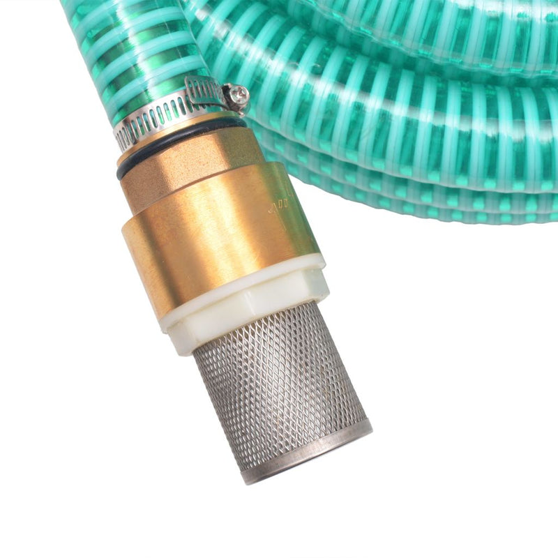 Dealsmate  Suction Hose with Brass Connectors 4 m 25 mm Green