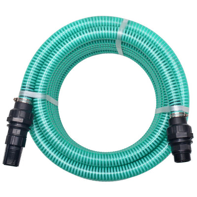Dealsmate  Suction Hose with Connectors 7 m 22 mm Green