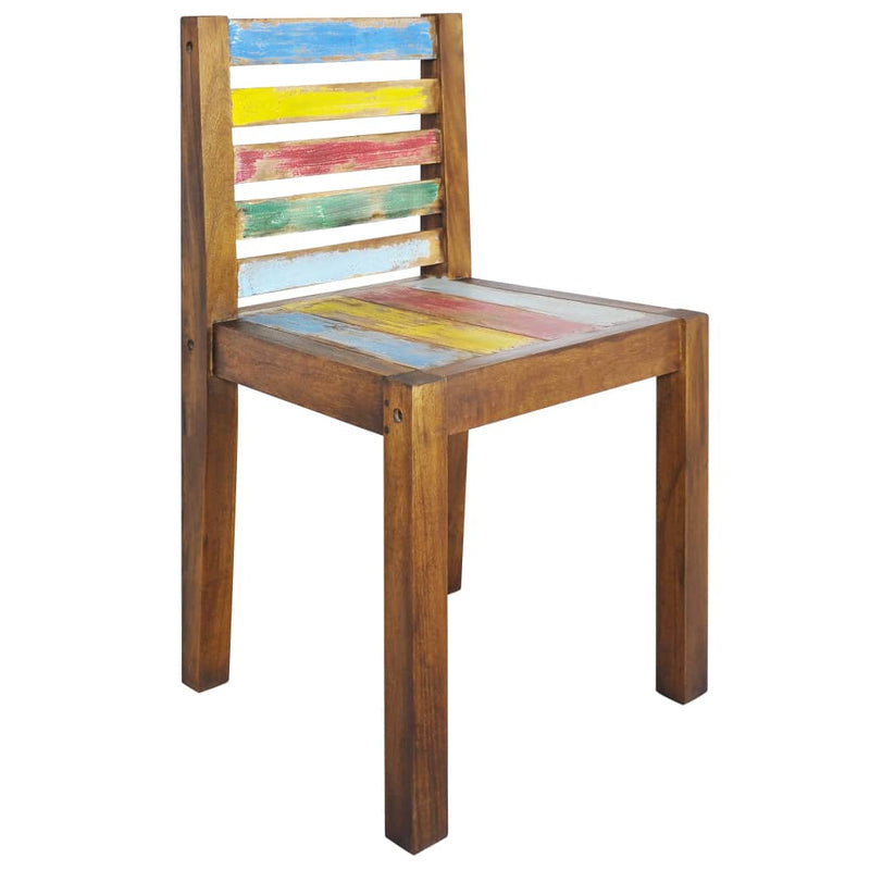 Dealsmate  Dining Chairs 2 pcs Solid Reclaimed Boat Wood