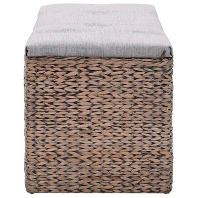 Dealsmate  Bench with 2 Baskets Seagrass 71x40x42 cm Grey