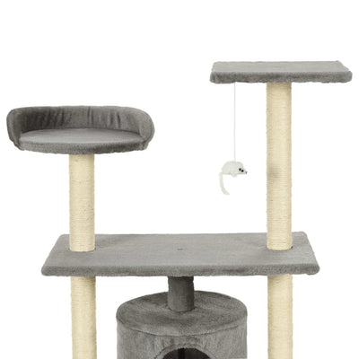 Dealsmate  Cat Tree with Sisal Scratching Posts 95 cm Grey