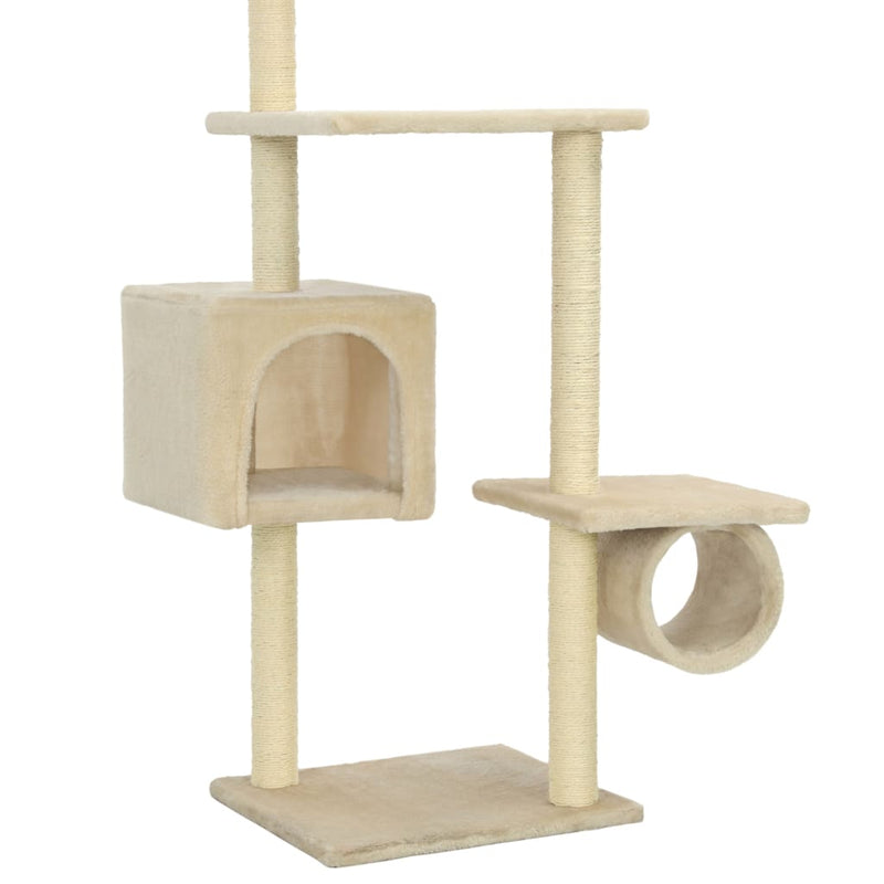 Dealsmate  Cat Tree with Sisal Scratching Posts 260 cm Beige