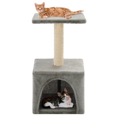 Dealsmate  Cat Tree with Sisal Scratching Post 55 cm Grey