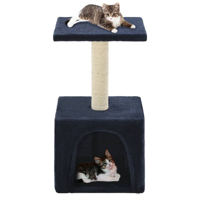 Dealsmate  Cat Tree with Sisal Scratching Post 55 cm Dark Blue