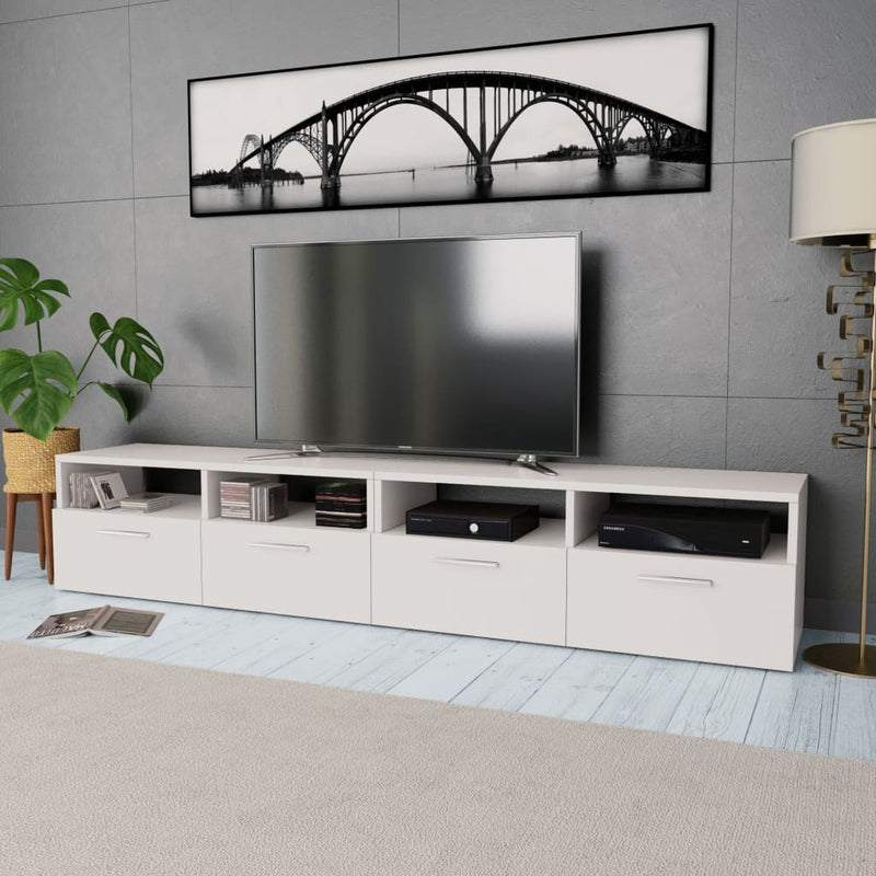 Dealsmate  TV Cabinets 2 pcs Engineered Wood 95x35x36 cm White