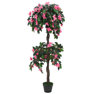 Dealsmate  Artificial Rhododendron Plant with Pot 155 cm Green and Pink
