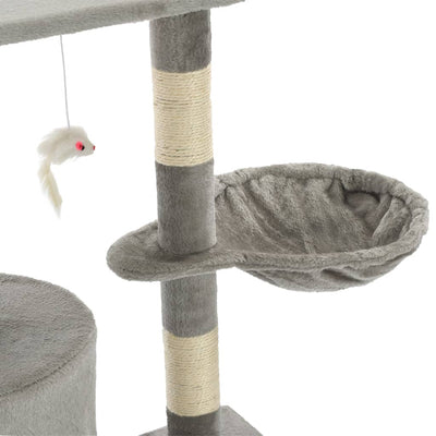 Dealsmate  Cat Tree with Sisal Scratching Posts 138 cm Grey