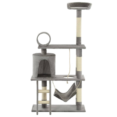 Dealsmate  Cat Tree with Sisal Scratching Posts 140 cm Grey