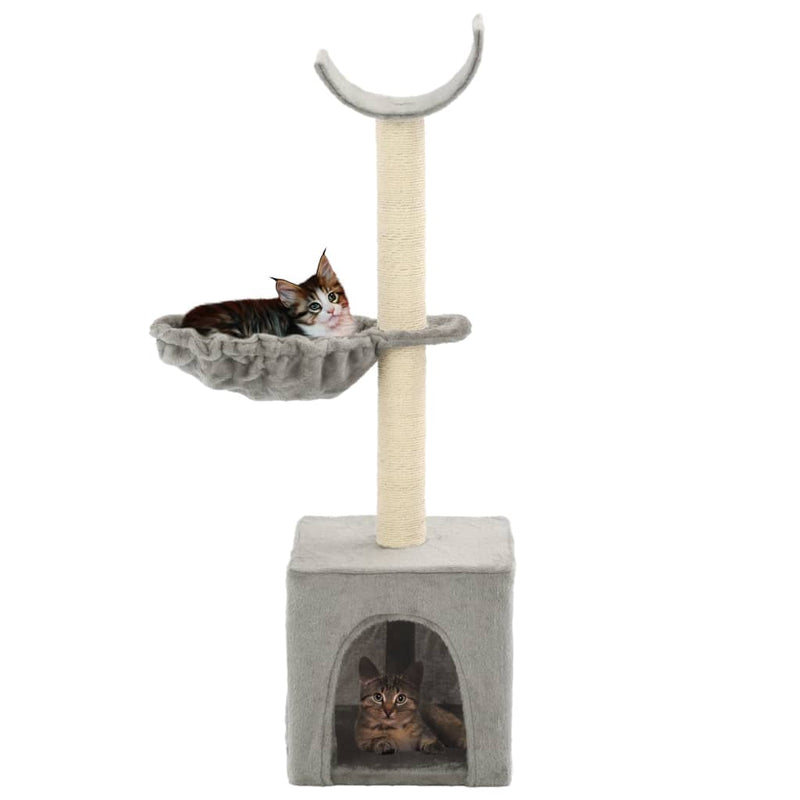 Dealsmate  Cat Tree with Sisal Scratching Posts 105 cm Grey