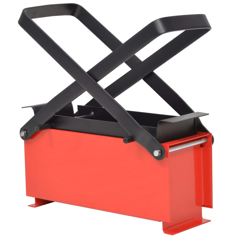 Dealsmate  Paper Log Briquette Maker Steel 34x14x14 cm Black and Red