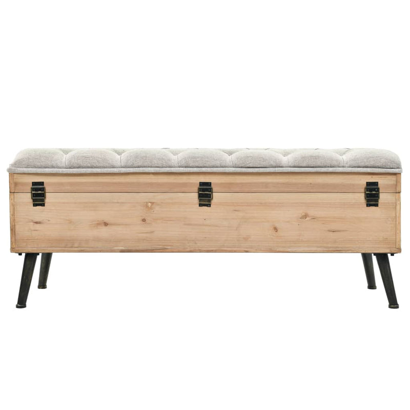 Dealsmate  Storage Bench 120x40x50cm Solid Wood and MDF