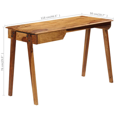 Dealsmate  Writing Desk 118x50x76 cm Solid Sheesham Wood