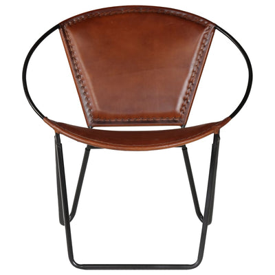 Dealsmate  Chair Brown Real Leather