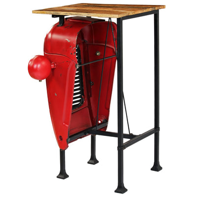 Dealsmate  Tractor Bar Table Solid Mango Wood Red 60x60x107 cm