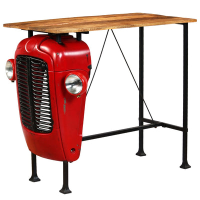 Dealsmate  Tractor Bar Table Solid Mango Wood Red 60x120x107 cm