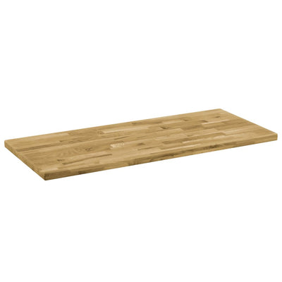 Dealsmate  Table Top Solid Oak Wood Rectangular 44 mm 100x60 cm