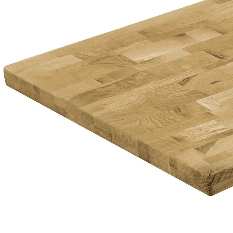 Dealsmate  Table Top Solid Oak Wood Rectangular 44 mm 100x60 cm