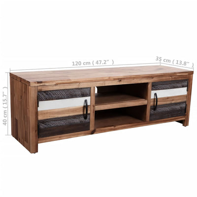Dealsmate  TV Cabinet Solid Acacia Wood 120x35x40 cm