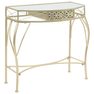 Dealsmate  Side Table French Style Metal 82x39x76 cm Gold