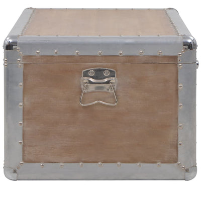 Dealsmate  Storage Box Solid Fir Wood 91x52x40 cm Brown