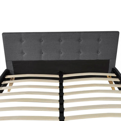Dealsmate  Bed Frame Dark Grey Fabric Double Size  