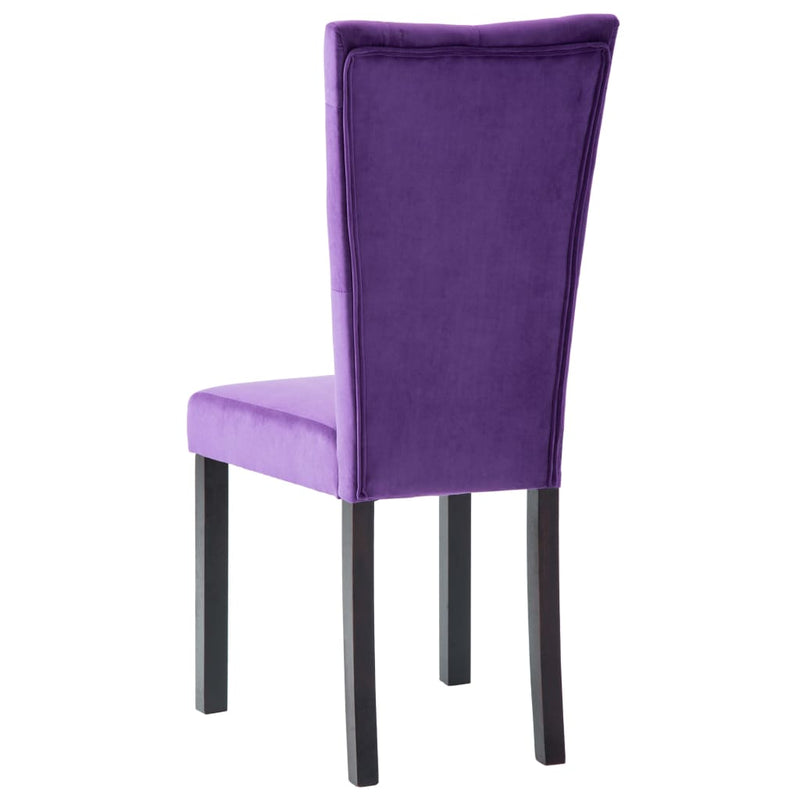 Dealsmate  Dining Chairs 4 pcs Purple Velvet