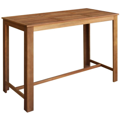 Dealsmate  Bar Table Solid Acacia Wood 150x70x105 cm