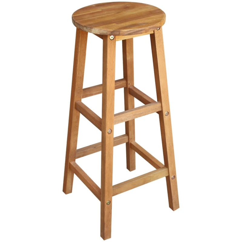 Dealsmate  Bar Table and Stool Set 7 Pieces Solid Acacia Wood