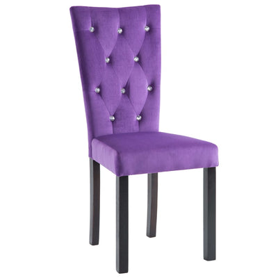 Dealsmate  Dining Chairs 6 pcs Purple Velvet