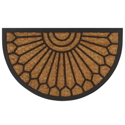 Dealsmate  Doormat Coir and Rubber Half-round 45x75 cm
