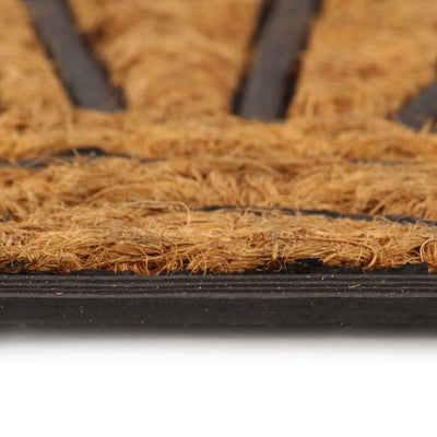 Dealsmate  Doormat Coir and Rubber Half-round 45x75 cm