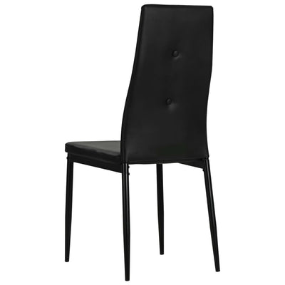 Dealsmate  Dining Chairs 2 pcs Black Faux Leather