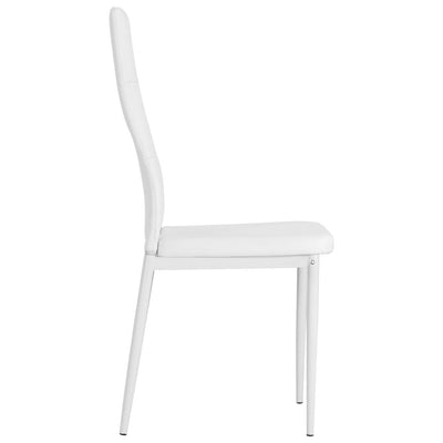 Dealsmate  Dining Chairs 2 pcs White Faux Leather