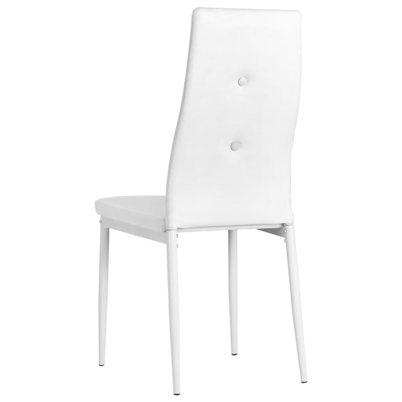 Dealsmate  Dining Chairs 2 pcs White Faux Leather