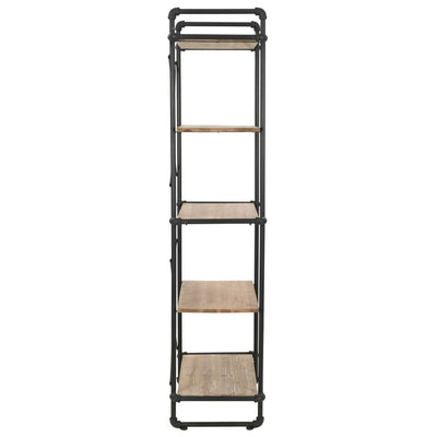 Dealsmate  Bookcase Solid Firwood and Steel 80x42x180 cm