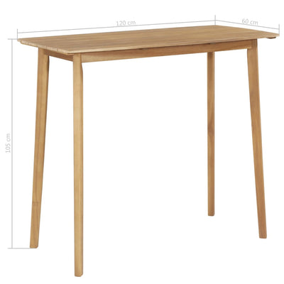 Dealsmate  Bar Table 120x60x105 cm Solid Acacia Wood
