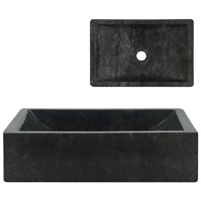 Dealsmate  Sink 45x30x12 cm Marble High Gloss Black