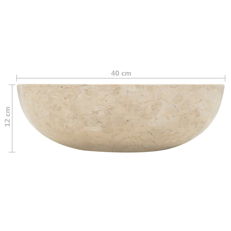 Dealsmate  Sink 40x12 cm Marble Cream
